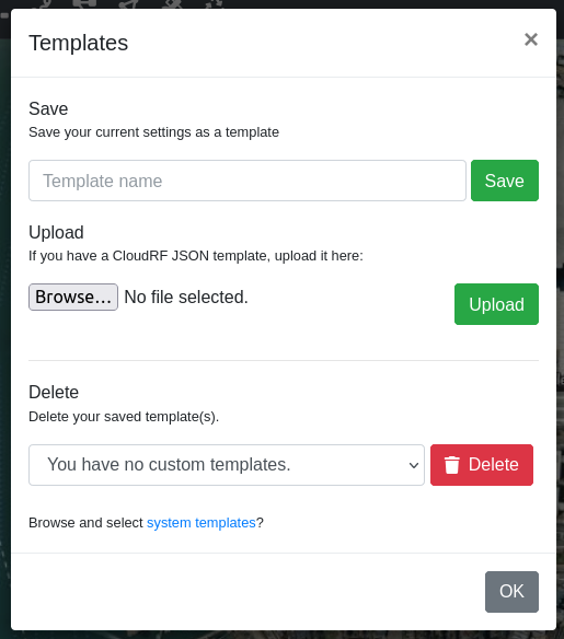 Create and Remote Template